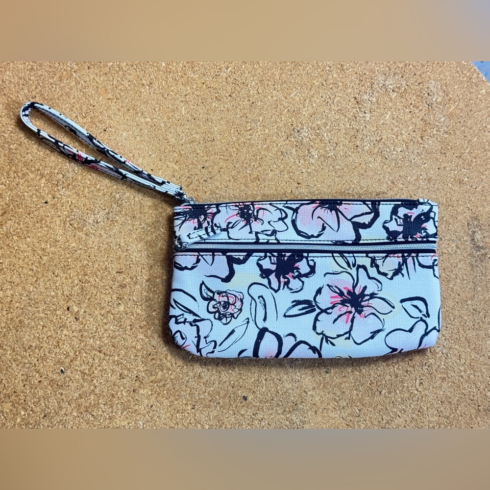 Floral print Doble compartment Wristlet